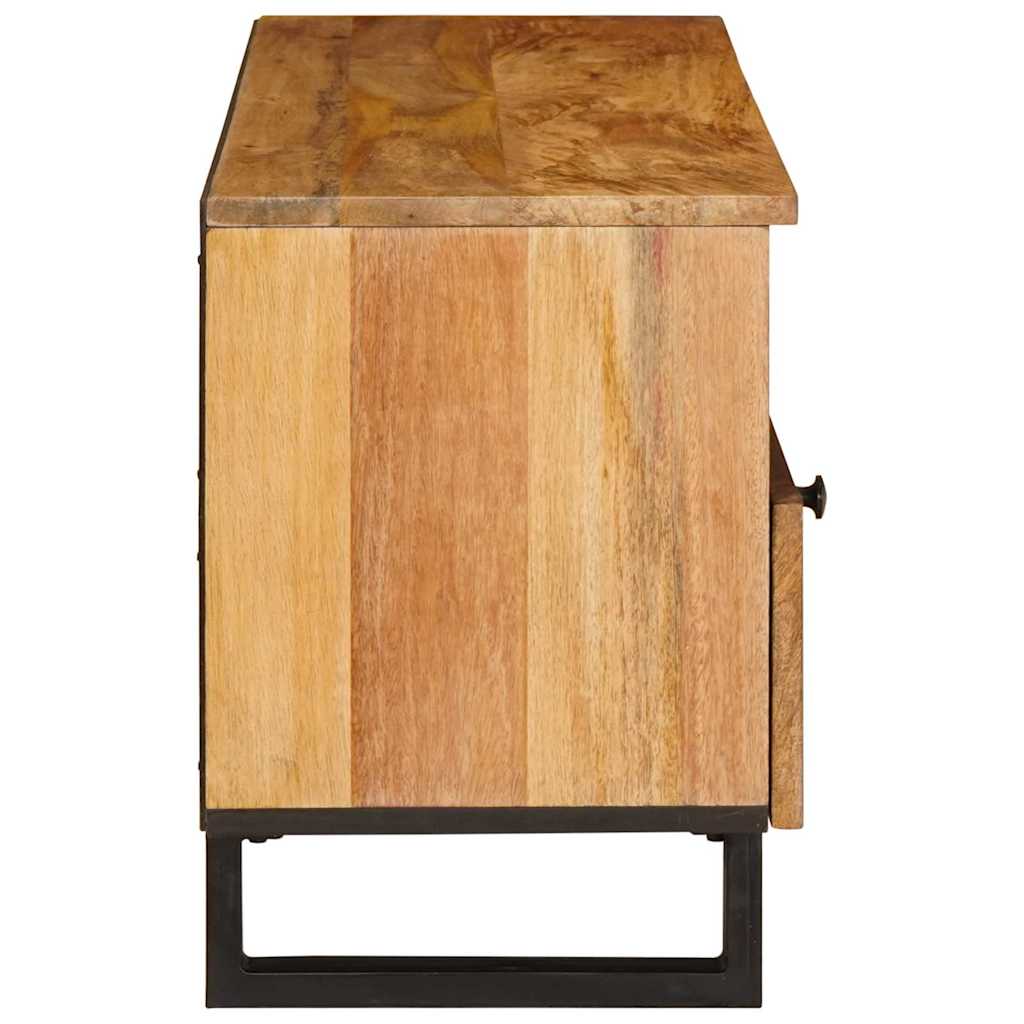 Tv Cabinet With Drawer Brown 100 X 33 X 46 Cm Solid Mango Wood