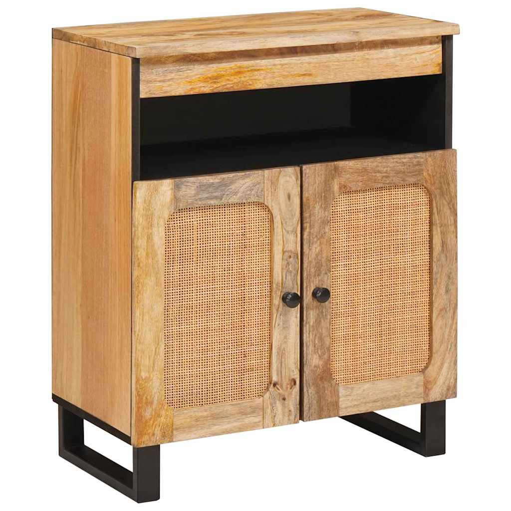Sideboard With Storage Brown 60 X 33 X 75 Cm Solid Mango Wood