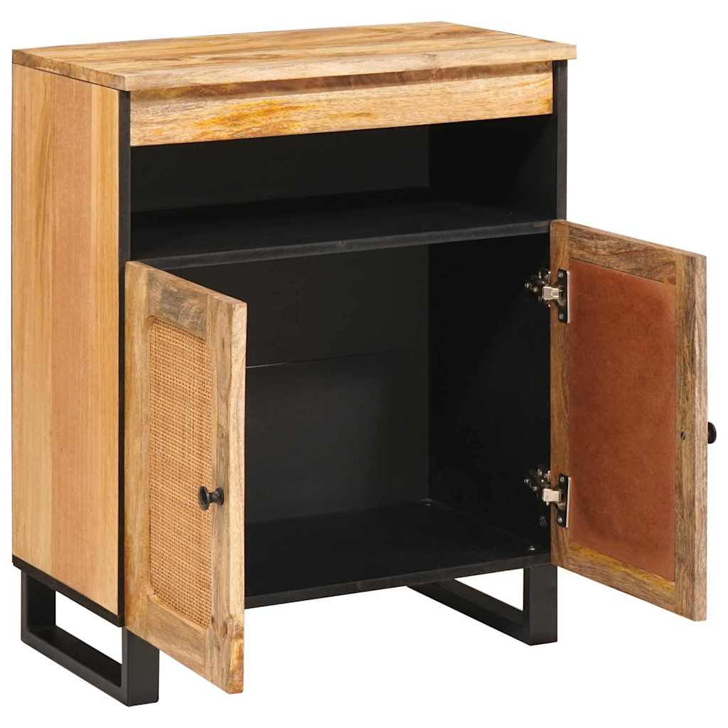 Sideboard With Storage Brown 60 X 33 X 75 Cm Solid Mango Wood