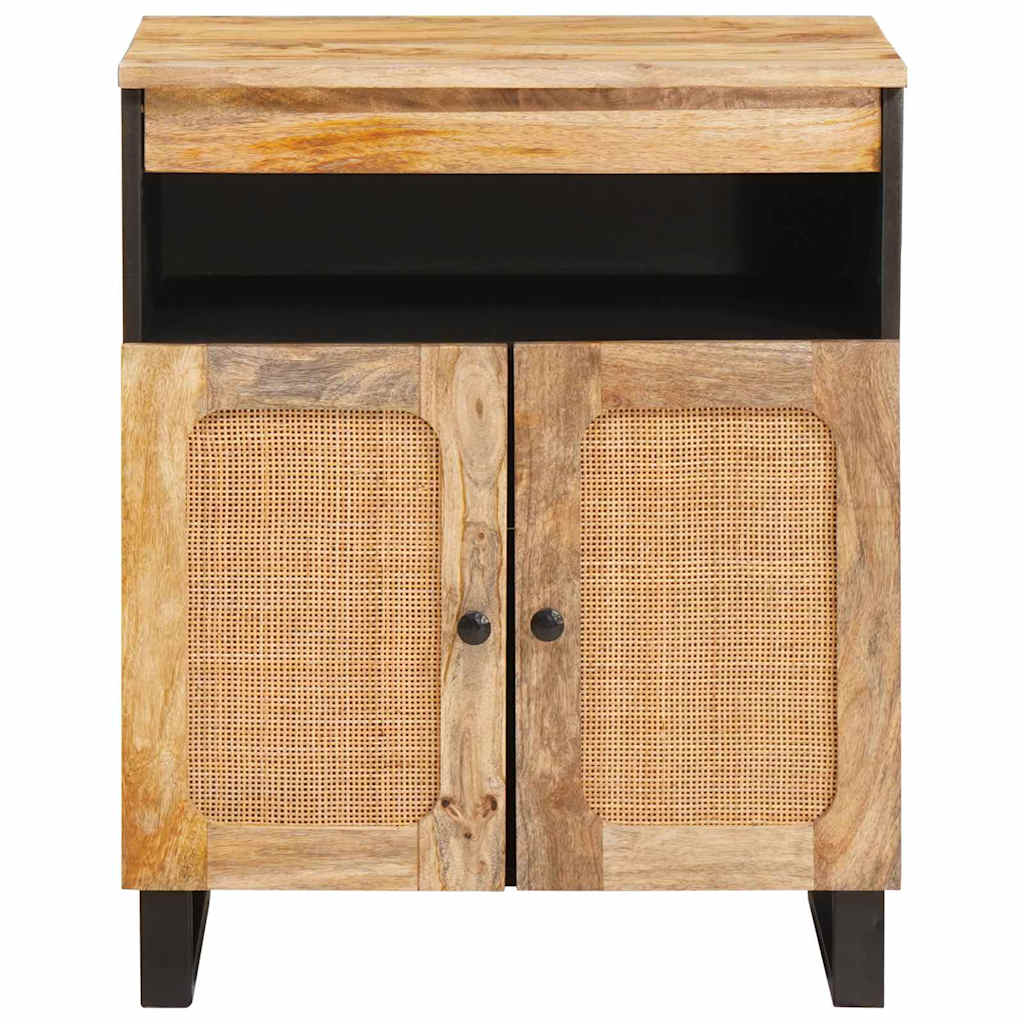 Sideboard With Storage Brown 60 X 33 X 75 Cm Solid Mango Wood