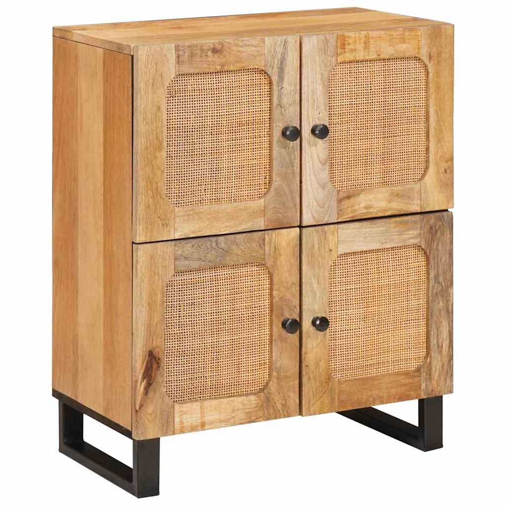 Sideboard With Storage Brown 60 X 33 X 75 Cm Solid Mango Wood