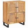 Sideboard With Storage Brown 60 X 33 X 75 Cm Solid Mango Wood