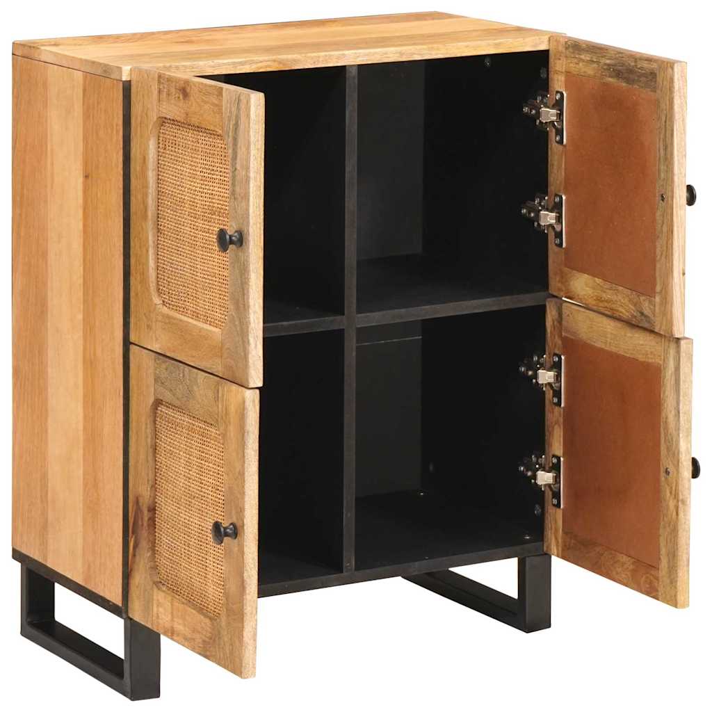Sideboard With Storage Brown 60 X 33 X 75 Cm Solid Mango Wood