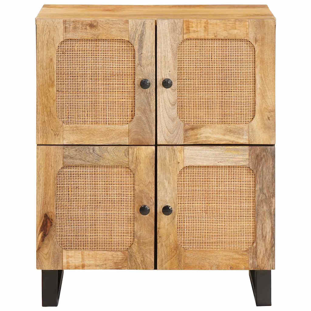 Sideboard With Storage Brown 60 X 33 X 75 Cm Solid Mango Wood