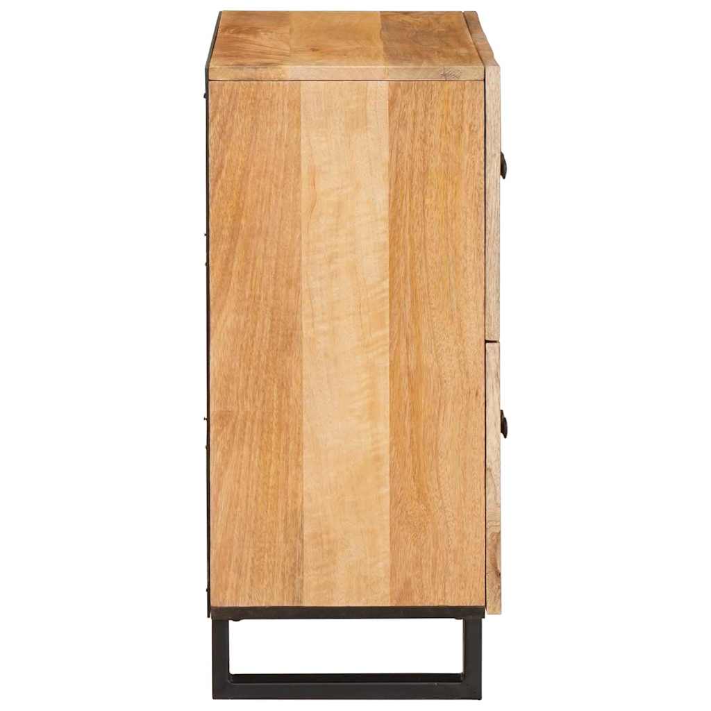 Sideboard With Storage Brown 60 X 33 X 75 Cm Solid Mango Wood