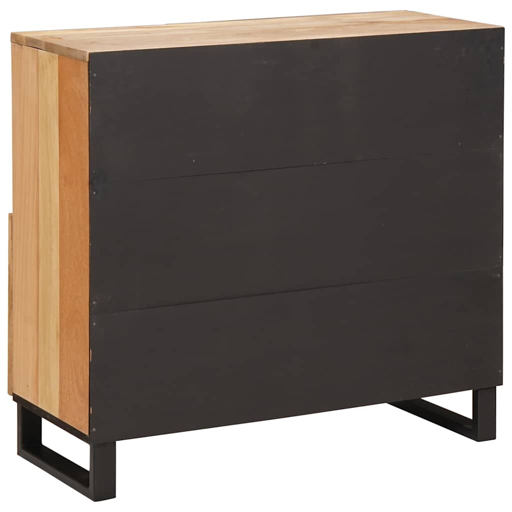 Sideboard With Storage Brown 80 X 33 X 75 Cm Solid Mango Wood