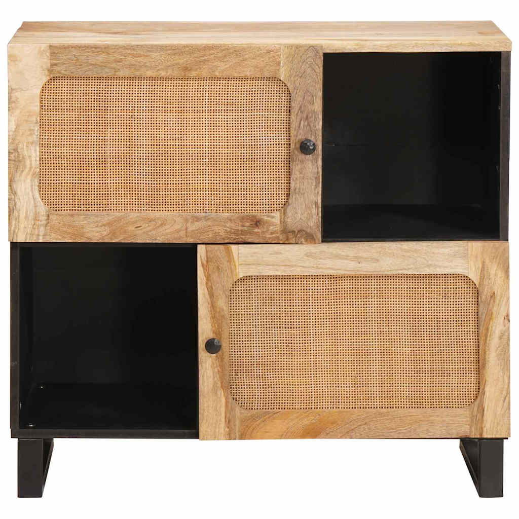Sideboard With Storage Brown 80 X 33 X 75 Cm Solid Mango Wood