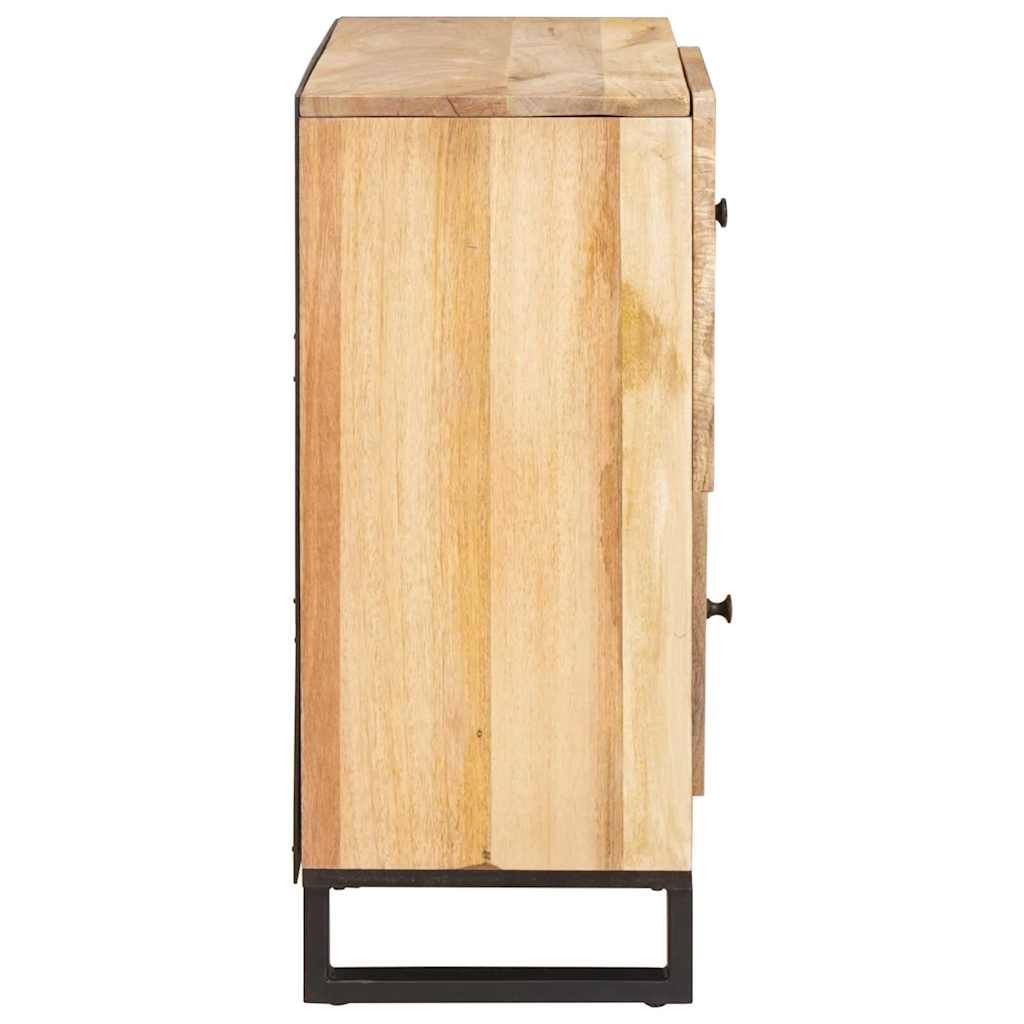 Sideboard With Storage Brown 80 X 33 X 75 Cm Solid Mango Wood