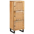 Highboard With Storage Brown 90 X 33 X 75 Cm Solid Mango Wood