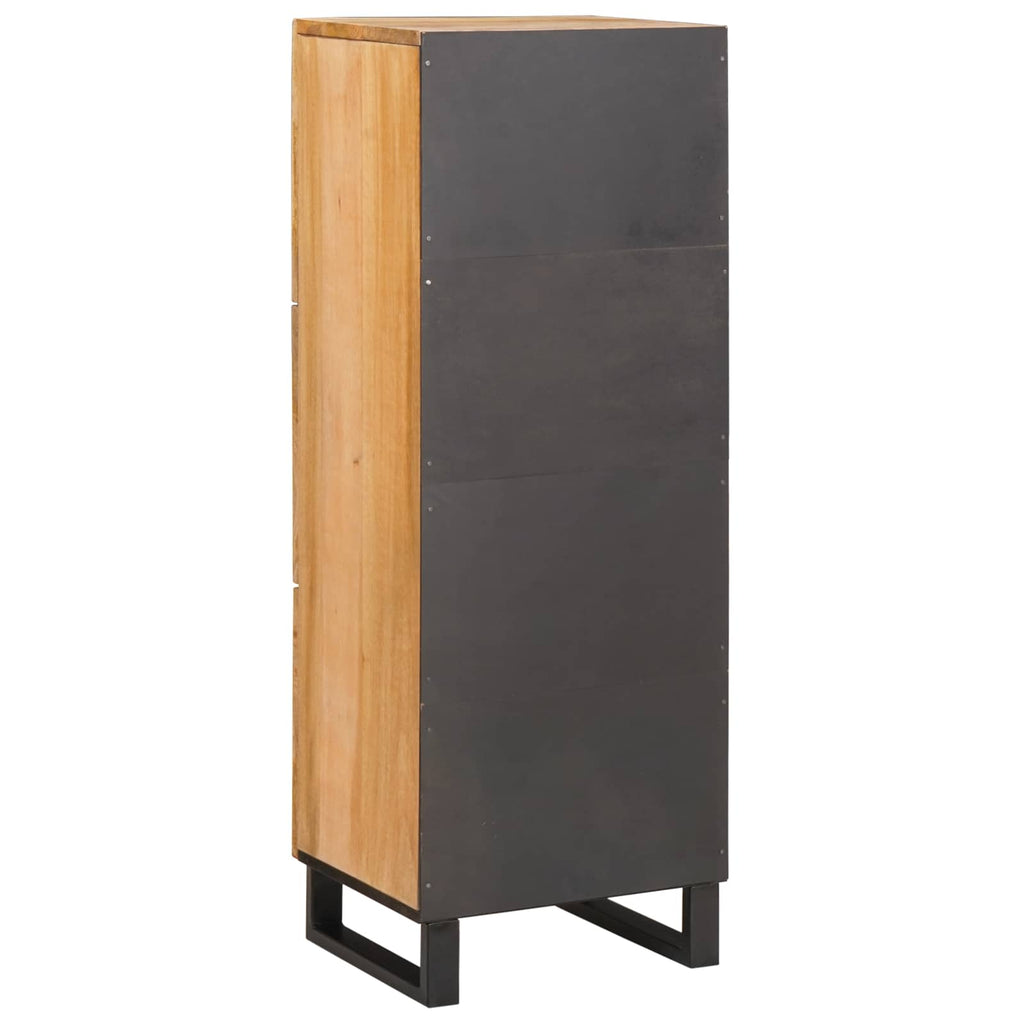 Highboard With Storage Brown 90 X 33 X 75 Cm Solid Mango Wood