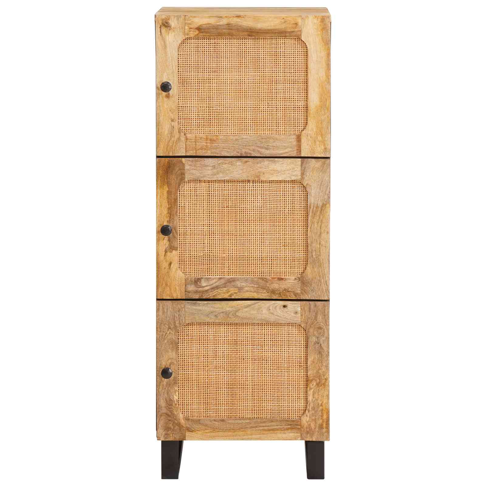 Highboard With Storage Brown 90 X 33 X 75 Cm Solid Mango Wood