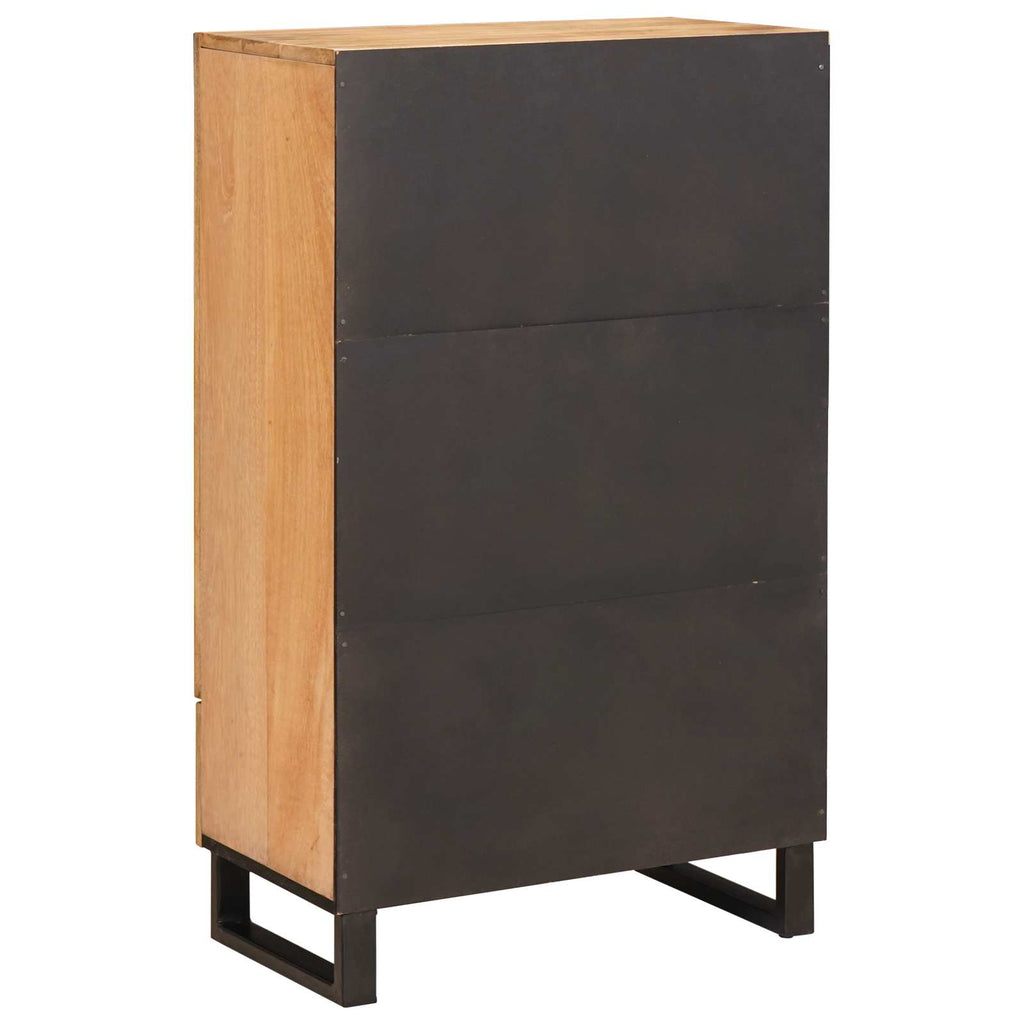 Highboard With Drawer Brown 40 X 33 X 110 Cm Solid Mango Wood