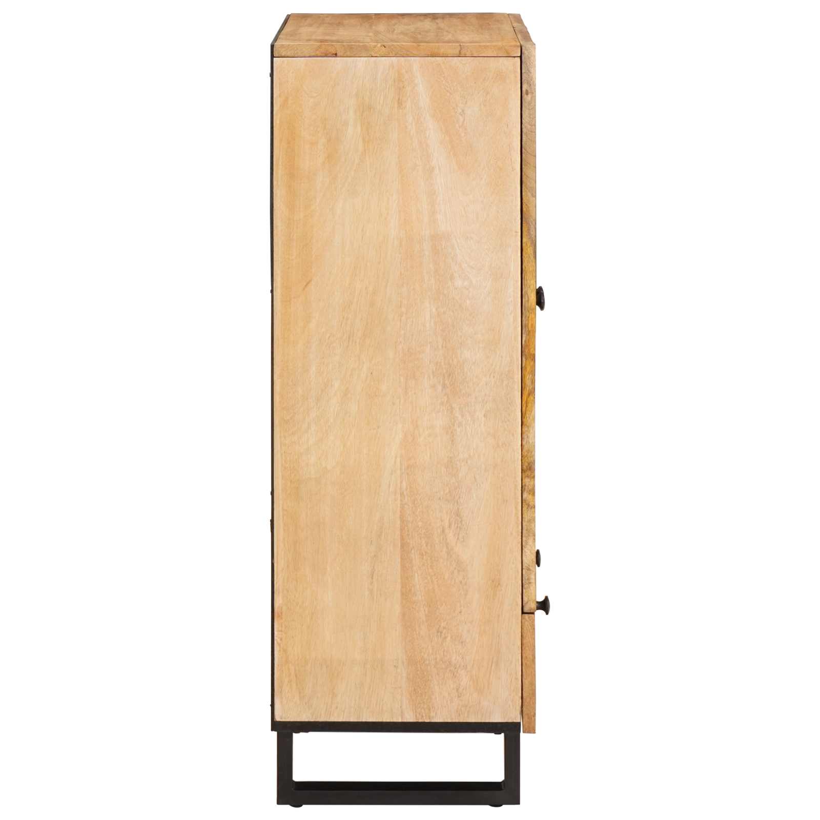 Highboard With Drawer Brown 40 X 33 X 110 Cm Solid Mango Wood