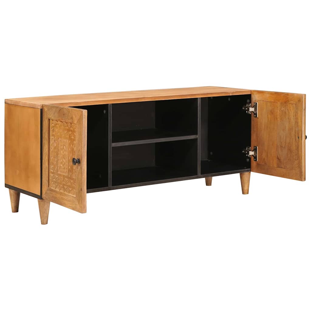 Media Storage Cabinet TV Unit White 105cm Entertainment Stand Shelf White (bleac