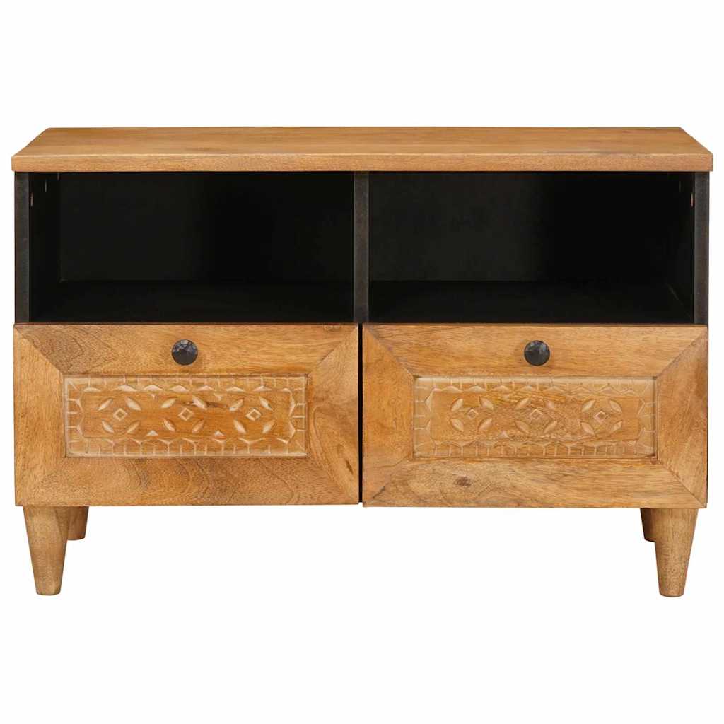 Media Storage Cabinet Tv Units Drawer White 70 X 33 46 Cm Engineered Wood LED Wh