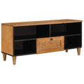 Tv Cabinet Bleached White 100 X 33 X 46 Cm Solid Mango Wood