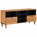 Tv Cabinet Bleached White 100 X 33 X 46 Cm Solid Mango Wood