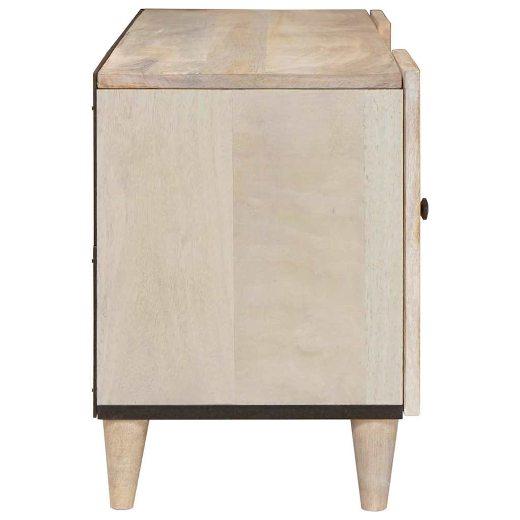 Media Storage Cabinet TV Unit White 105cm Entertainment Stand Shelf White (bleac