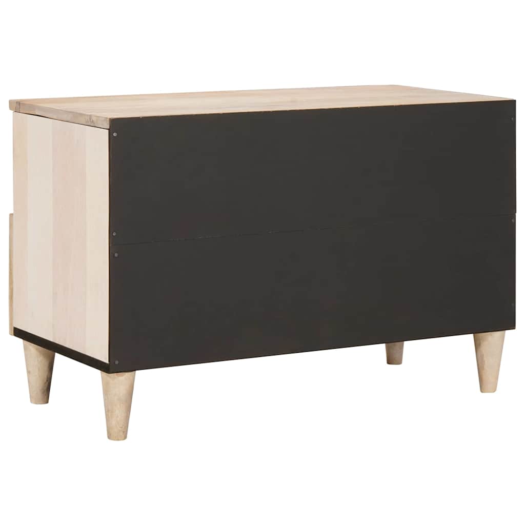Media Storage Cabinet Tv Units Drawer White 70 X 33 46 Cm Engineered Wood LED Wh