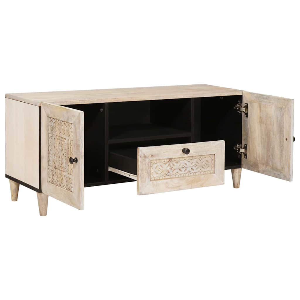 Tv Units With Drawer White 105 X 33 X 46 Cm Engineered Wood
