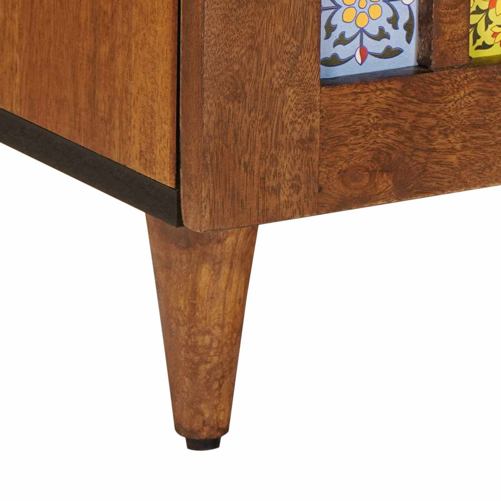 Sideboard With Shelf 90 X 33 X 75 Cm Solid Mango Wood