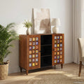 Sideboard With Shelf 90 X 33 X 75 Cm Solid Mango Wood
