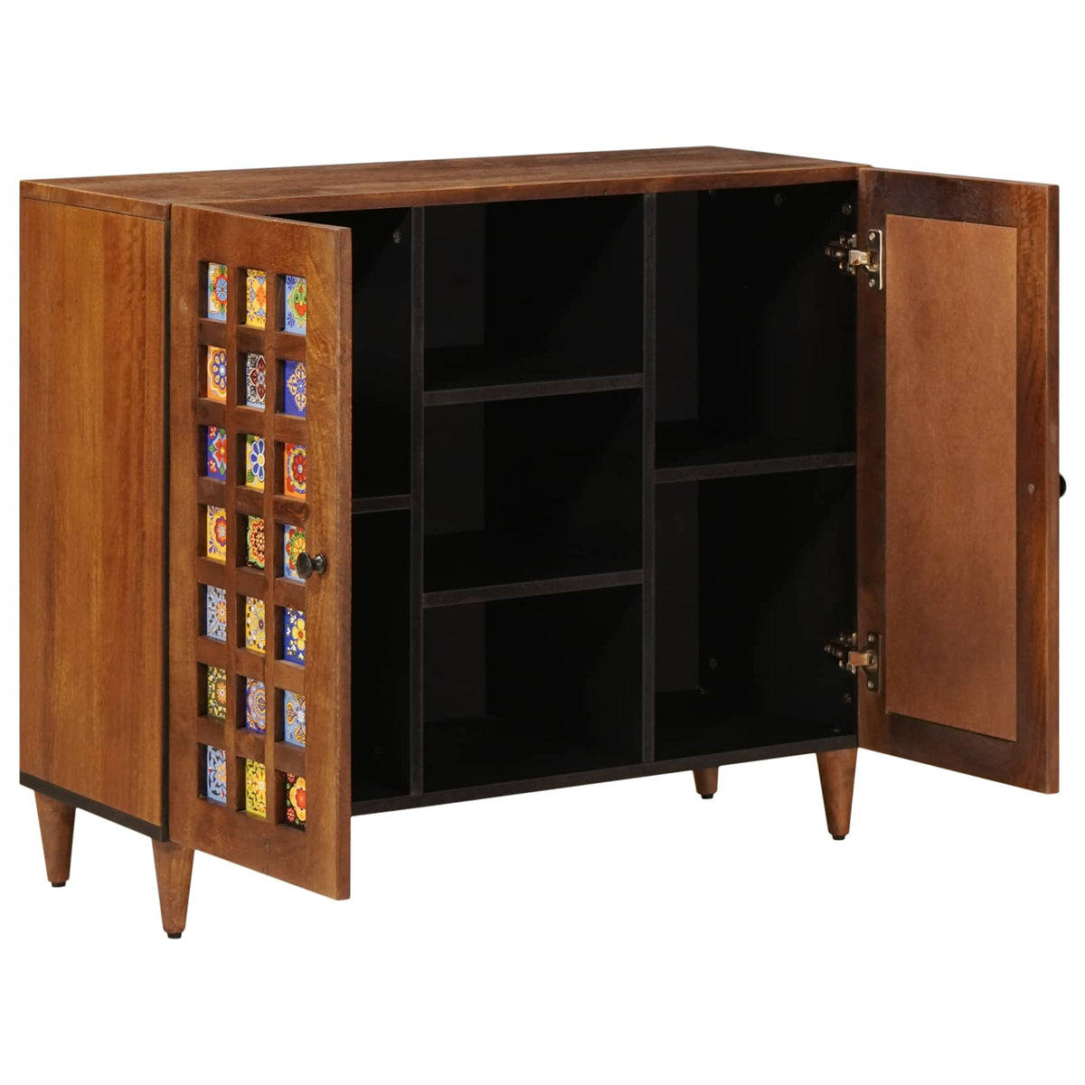 Sideboard With Shelf 90 X 33 X 75 Cm Solid Mango Wood