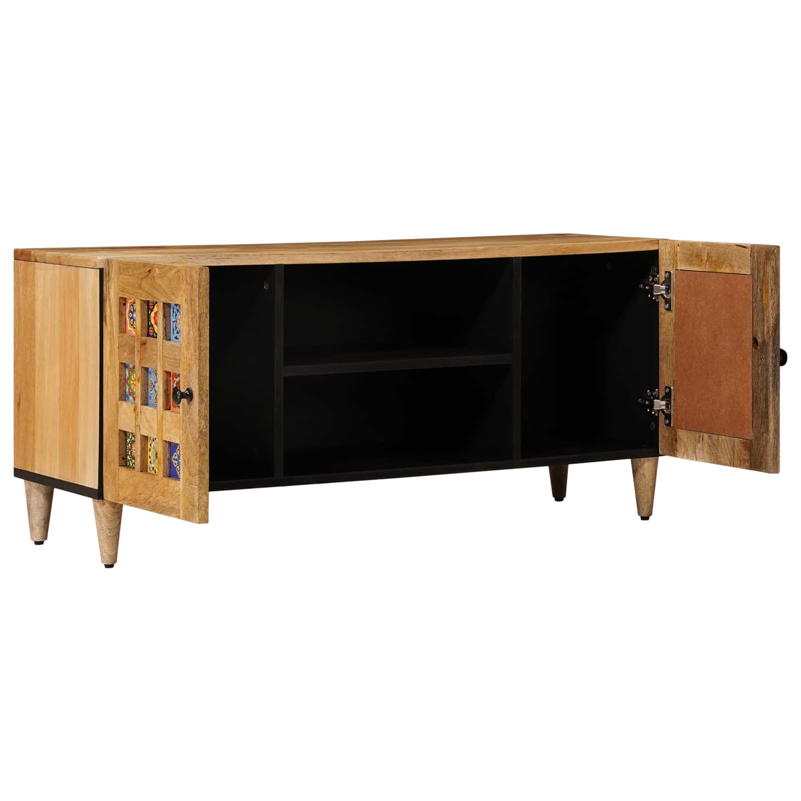Tv Cabinet With Shelf 105 X 33 X 46 Cm Solid Mango Wood
