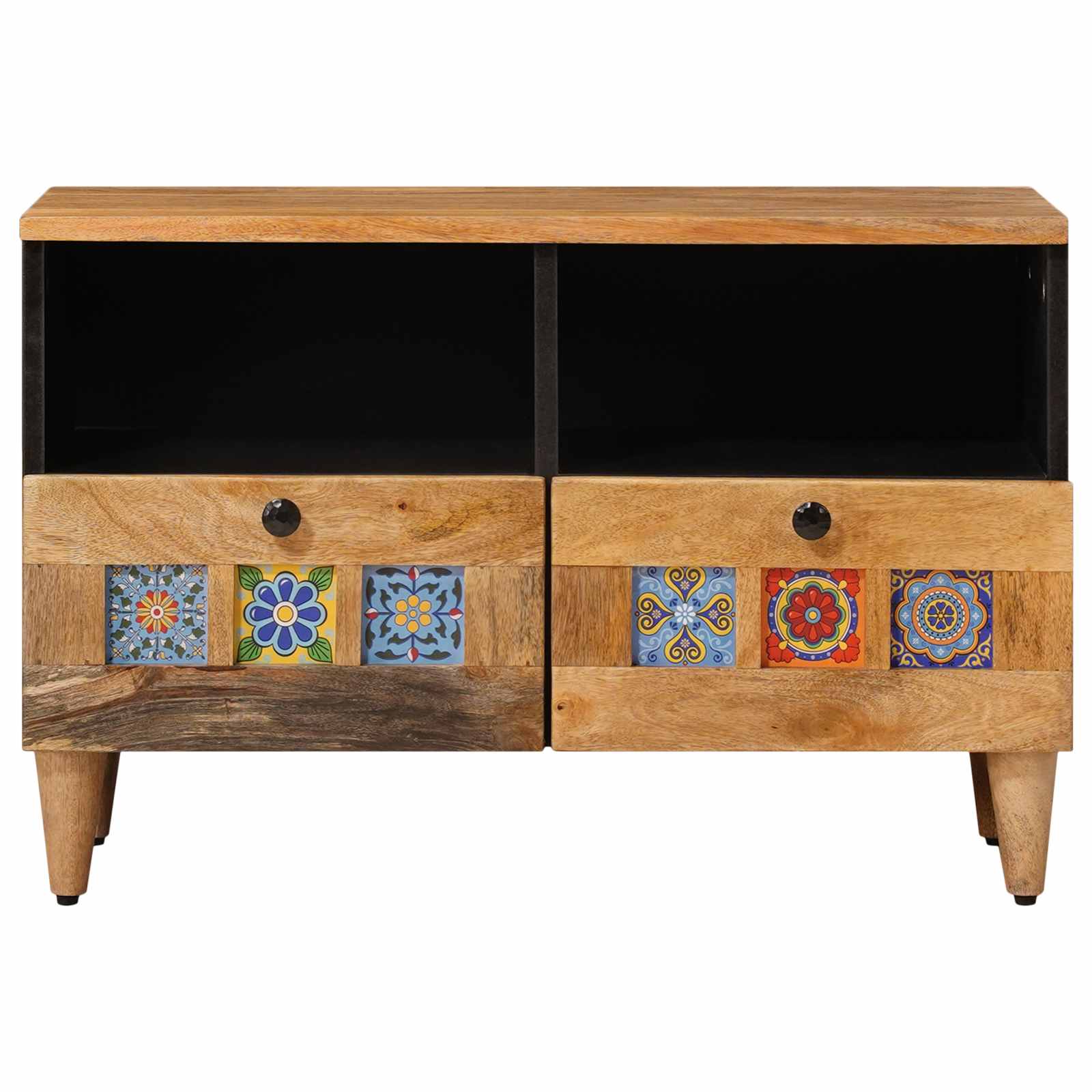 Tv Cabinet With Drawer 70 X 33 X 46 Cm Solid Mango Wood