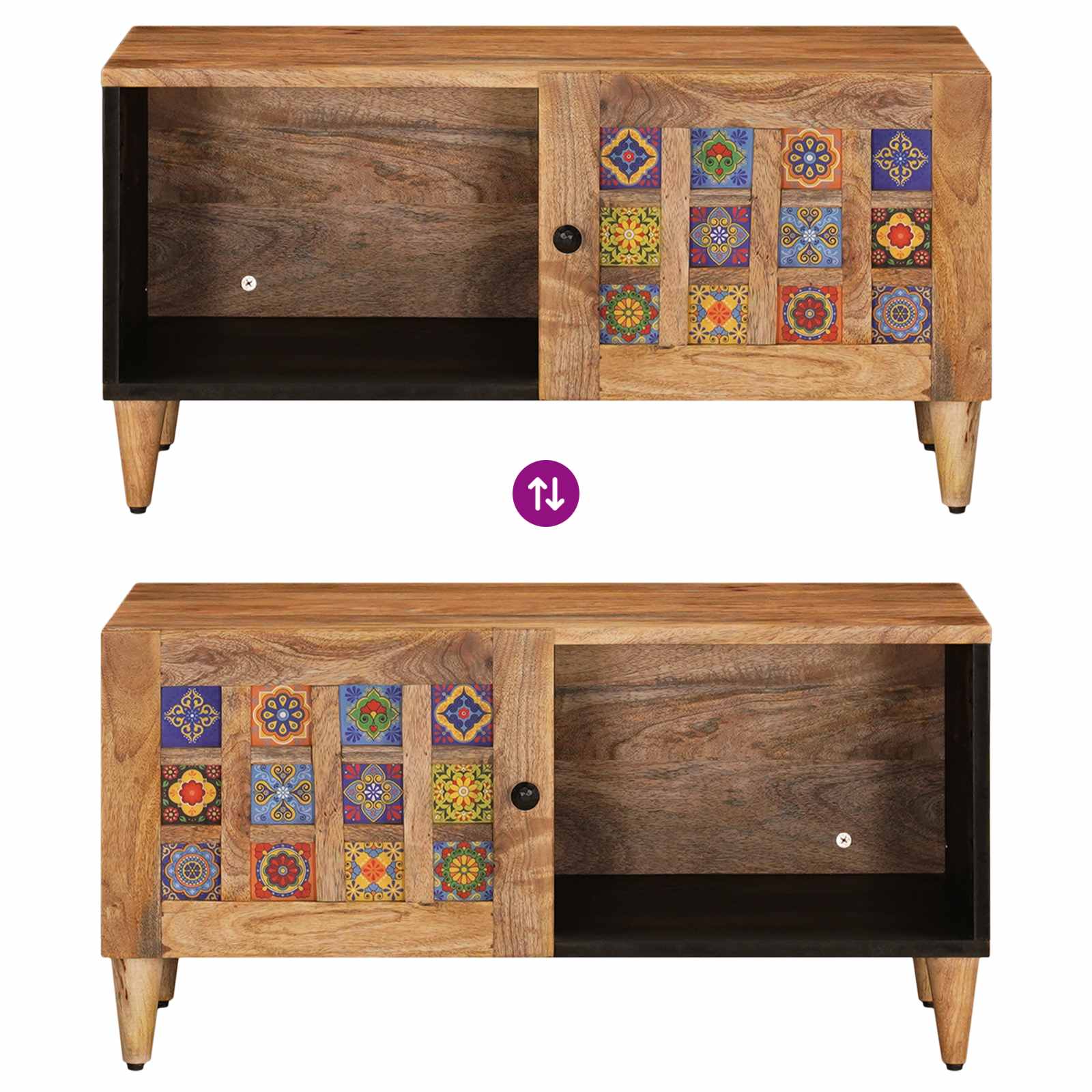 Coffee Table 80 X 50 X 40 Cm Solid Mango Wood