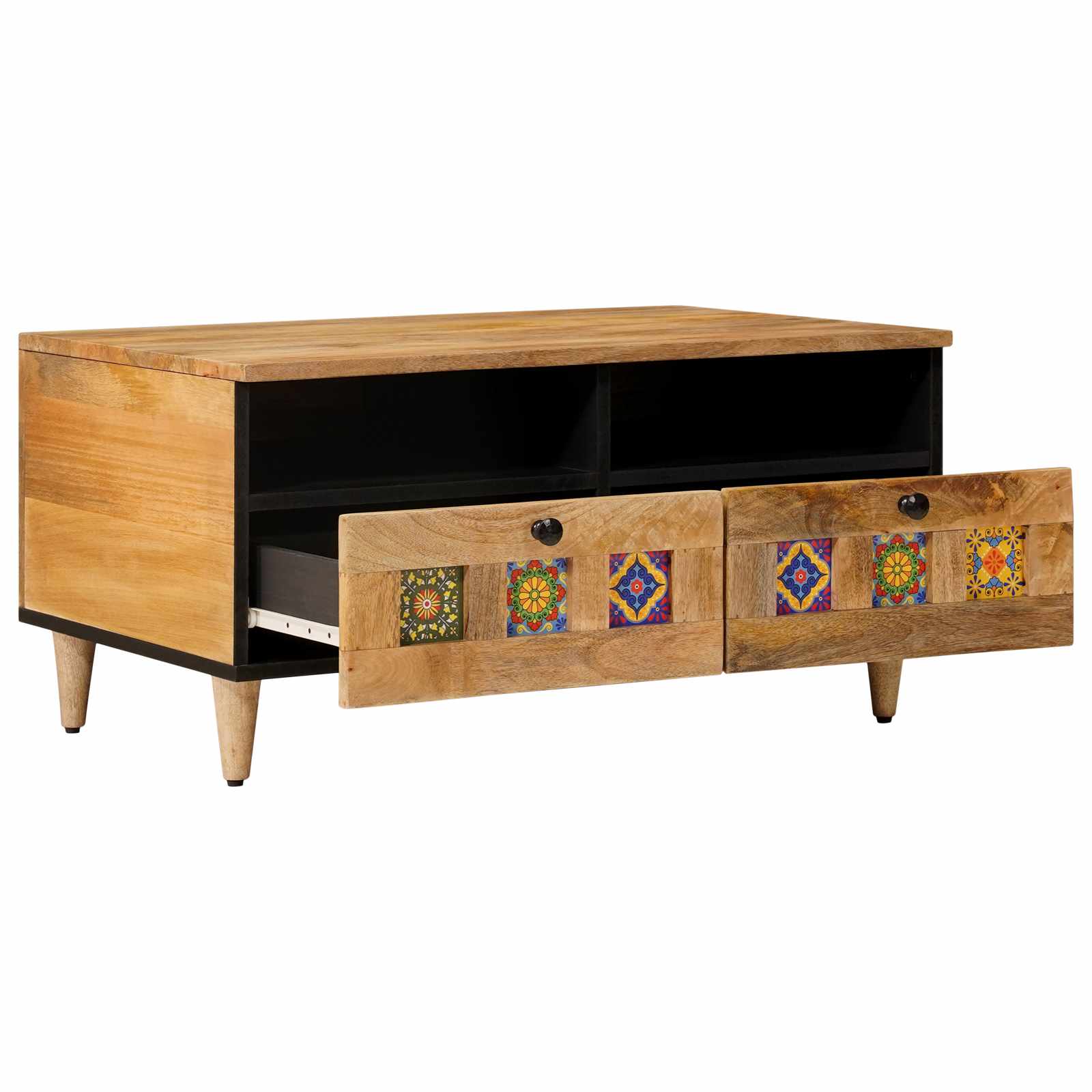 Coffee Table 80 X 54 X 40 Cm Solid Mango Wood