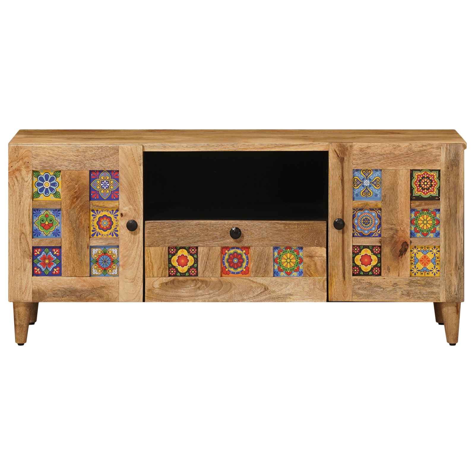Tv Cabinet 105 X 33.5 X 46 Cm Solid Mango Wood