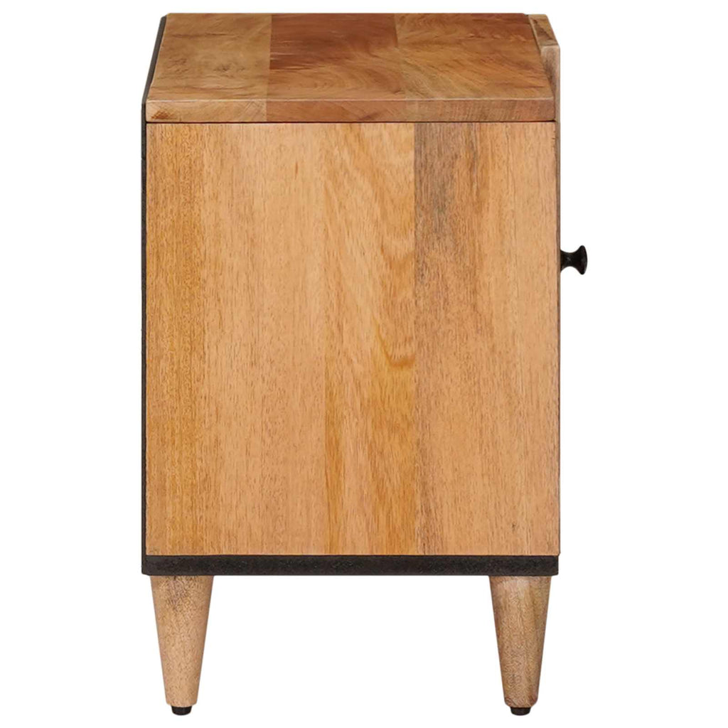 Tv Cabinet With Door 80 X 33 X 46 Cm Solid Mango Wood