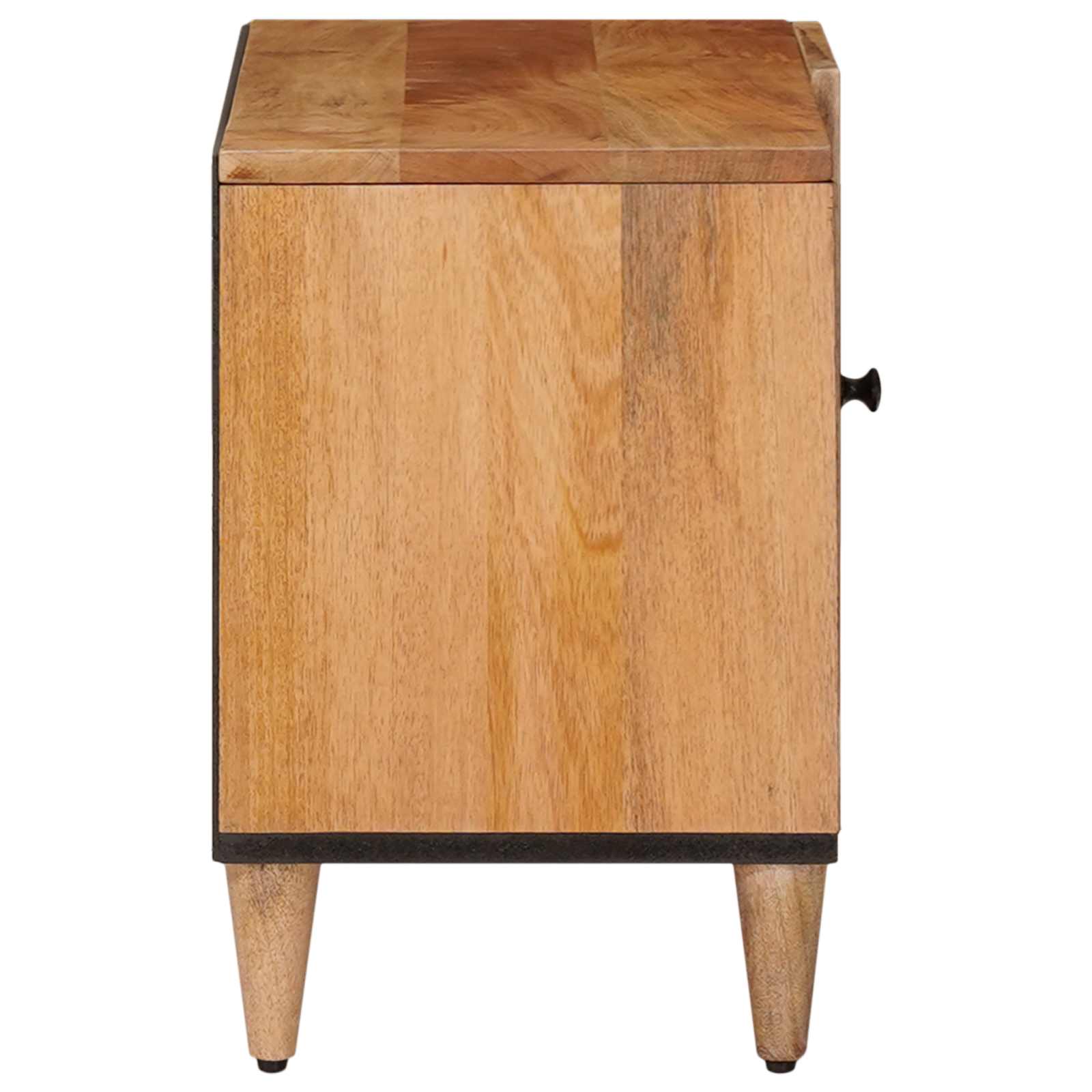 Tv Cabinet With Door 80 X 33 X 46 Cm Solid Mango Wood