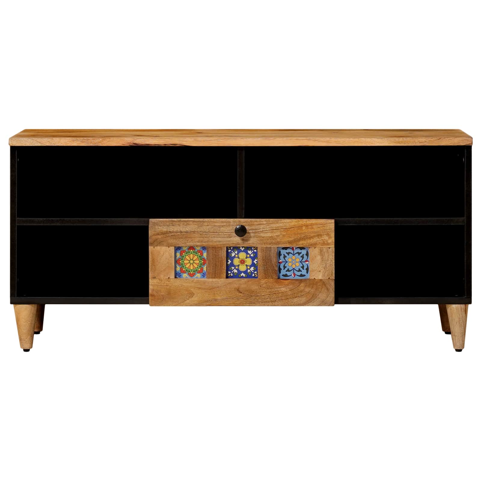 Tv Cabinet With Shelf 100 X 33 X 46 Cm Solid Mango Wood