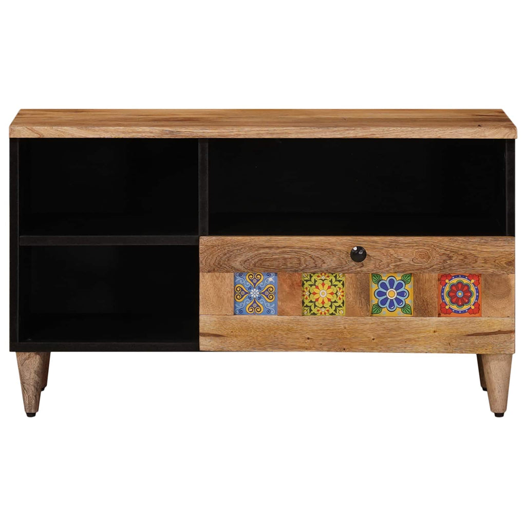 Tv Cabinet With Drawer 80 X 33 X 46 Cm Solid Mango Wood