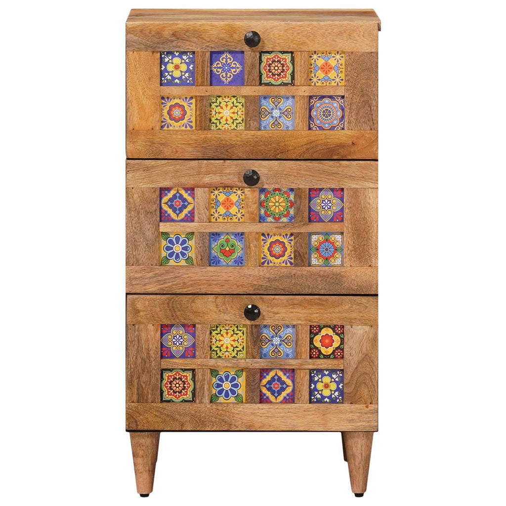 Sideboard With Drawer 40 X 33 X 75 Cm Solid Mango Wood
