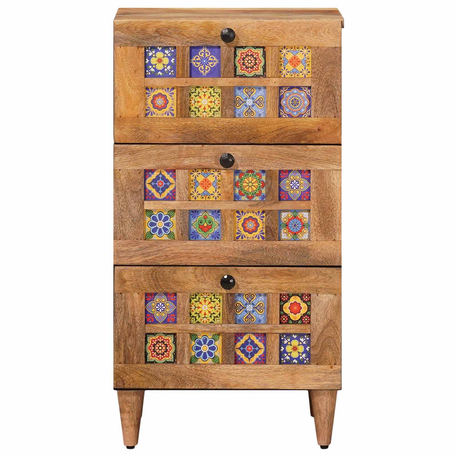 Sideboard With Drawer 40 X 33 X 75 Cm Solid Mango Wood