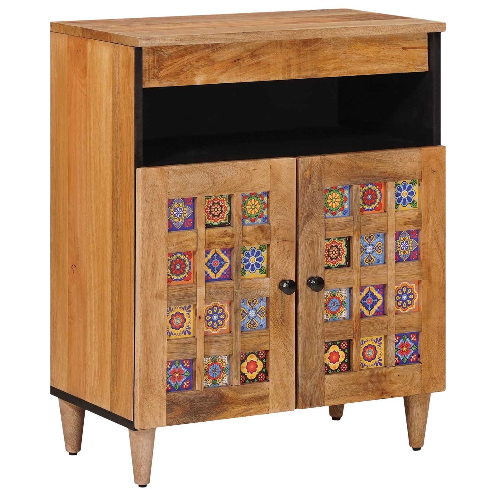 Sideboard With Door 60 X 33.5 X 75 Cm Solid Mango Wood