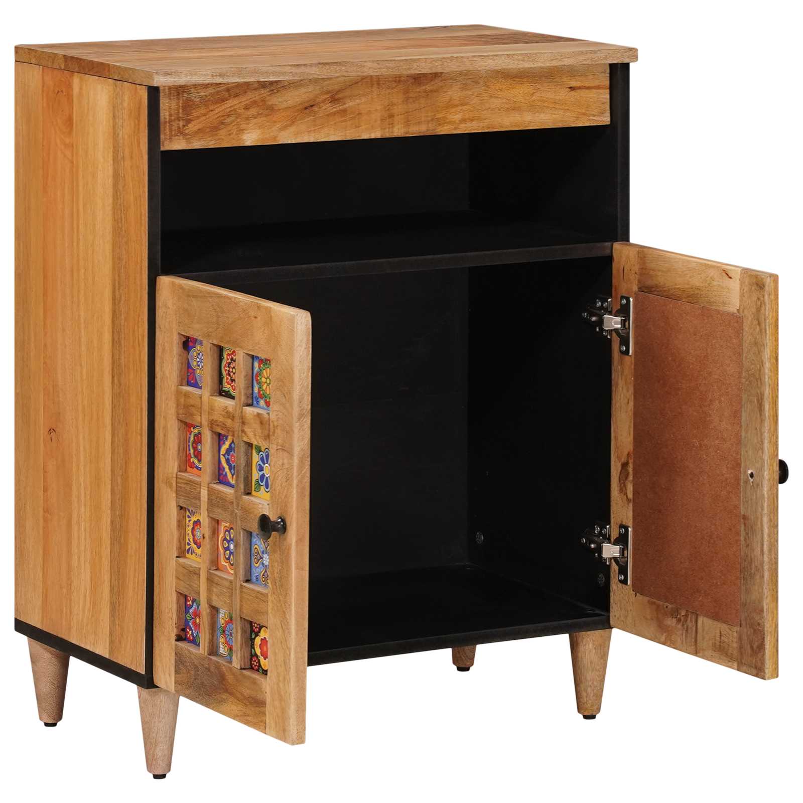 Sideboard With Door 60 X 33.5 X 75 Cm Solid Mango Wood