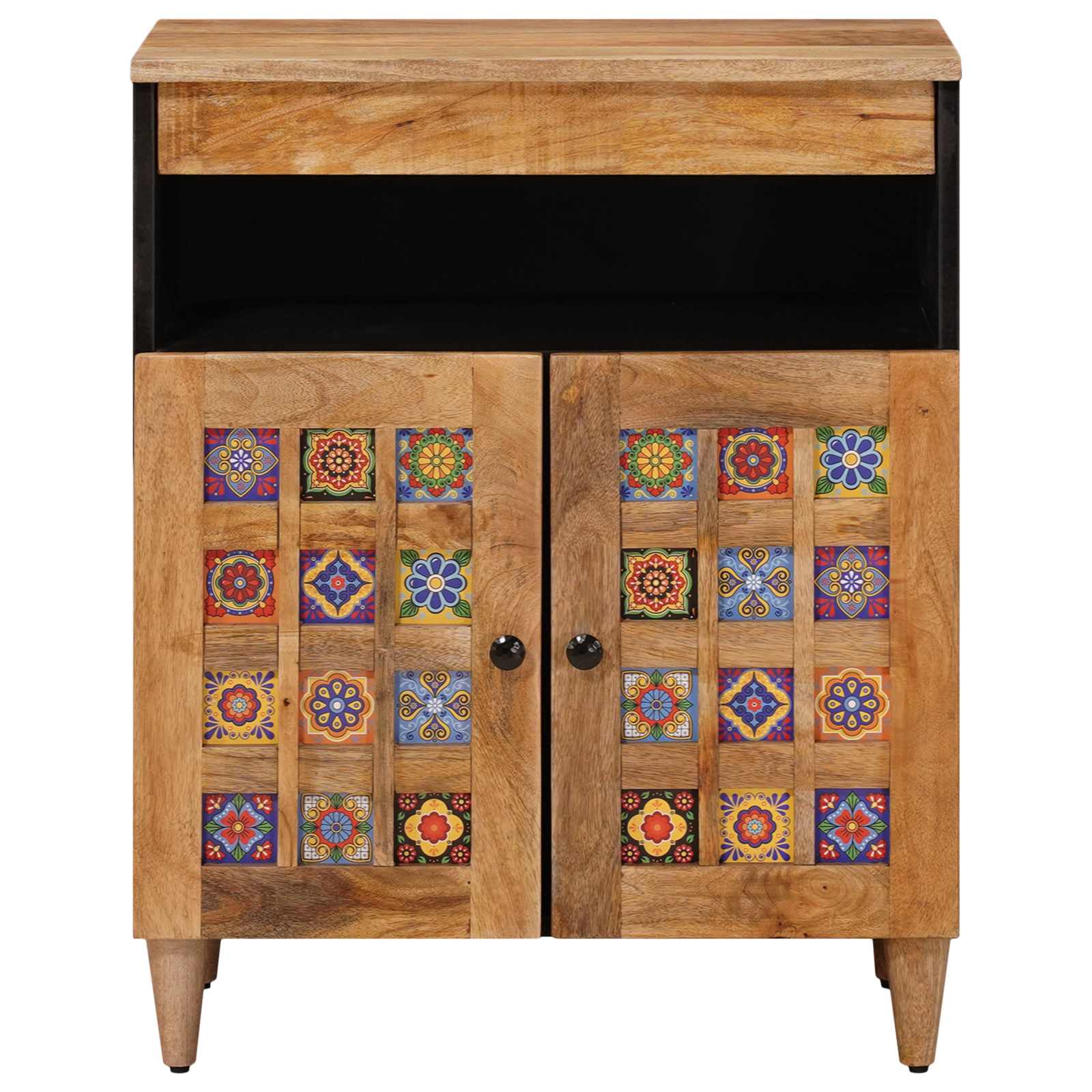 Sideboard With Door 60 X 33.5 X 75 Cm Solid Mango Wood