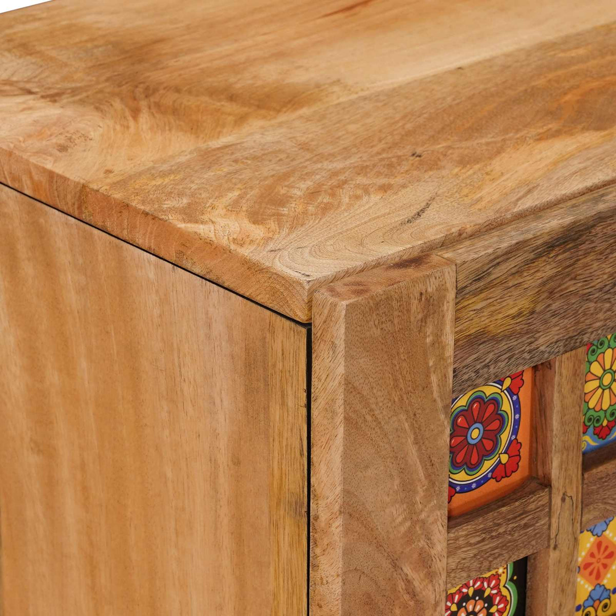 Sideboard With Shelf 90 X 33 X 75 Cm Solid Mango Wood
