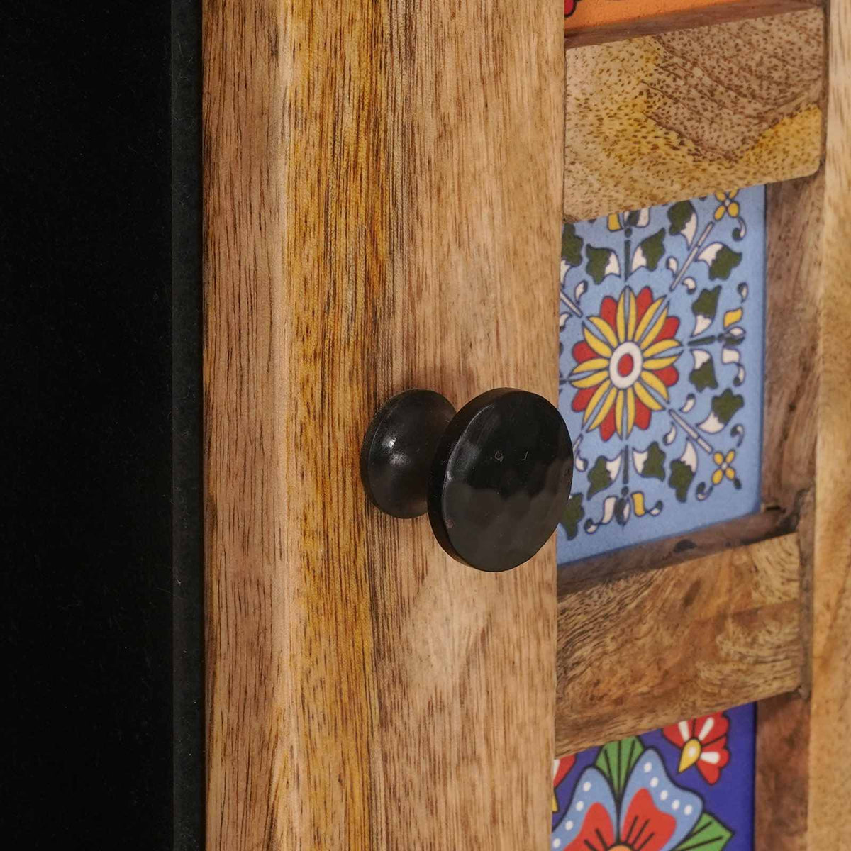 Sideboard With Shelf 90 X 33 X 75 Cm Solid Mango Wood