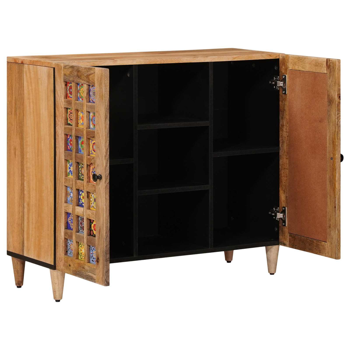 Sideboard With Shelf 90 X 33 X 75 Cm Solid Mango Wood