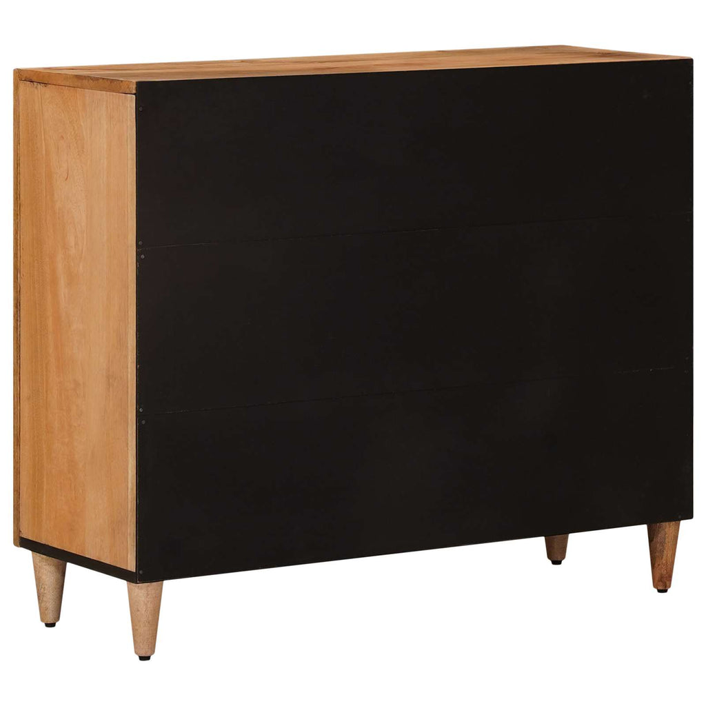 Sideboard With Shelf 90 X 33 X 75 Cm Solid Mango Wood