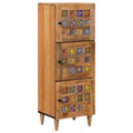 Highboard With Door 40 X 33 X 110 Cm Solid Mango Wood