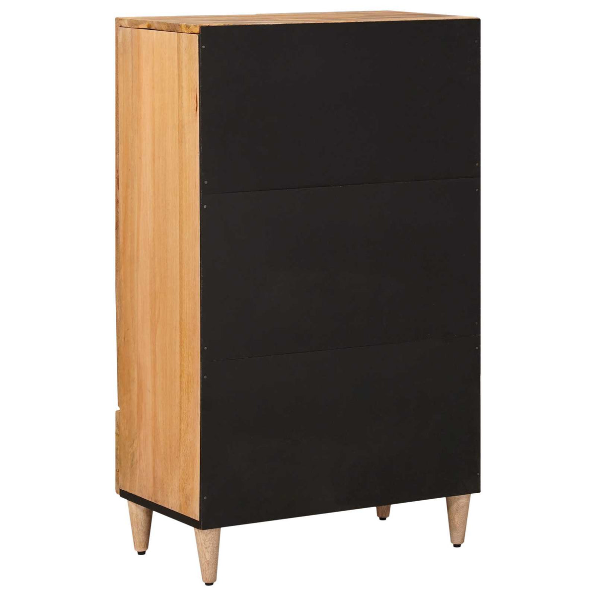 Media Storage Cabinet Highboard Door 60 X 33.5 100 Cm Solid Mango Wood Natural 6