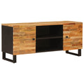 Tv Cabinet With Storage Brown 105 X 33 X 46 Cm Solid Mango Wood