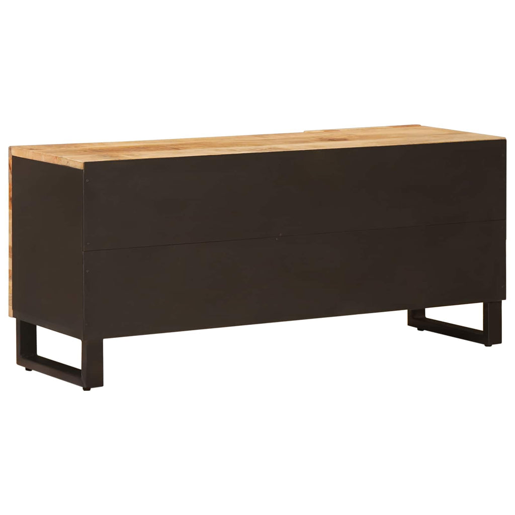 Tv Cabinet With Storage Brown 105 X 33 X 46 Cm Solid Mango Wood