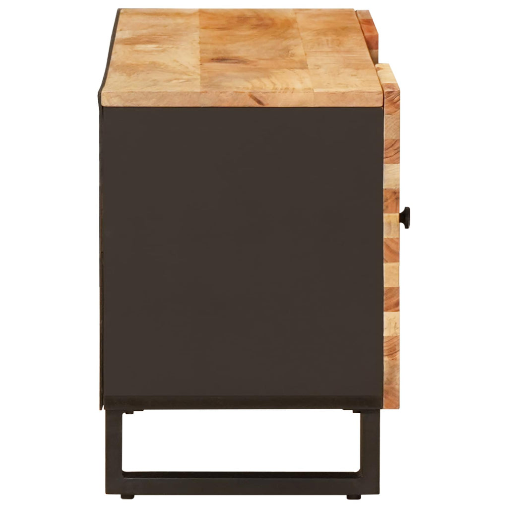 Tv Cabinet With Storage Brown 105 X 33 X 46 Cm Solid Mango Wood